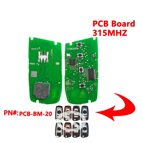 (315Mhz)4 Buttons Electronic PCB Board for BMW