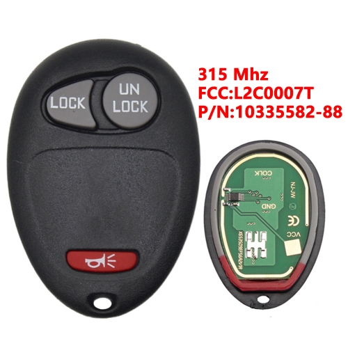 (315Mhz)L2C0007T/10335582-88 2+1 Buttons Remote Key for Buick