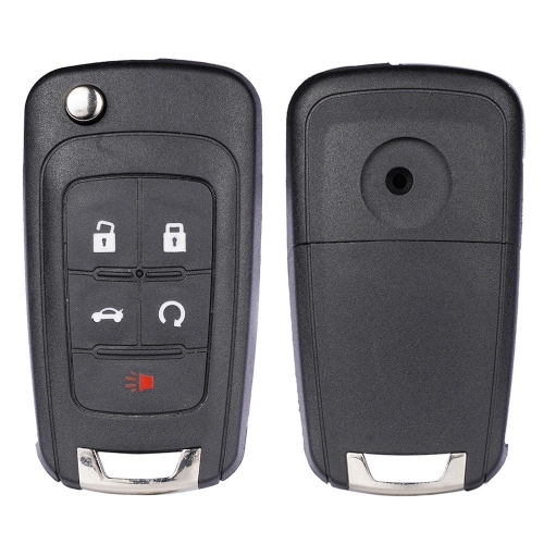 4+1 Buttons Flip Remote Key Shell for Chevrolet O LOGO