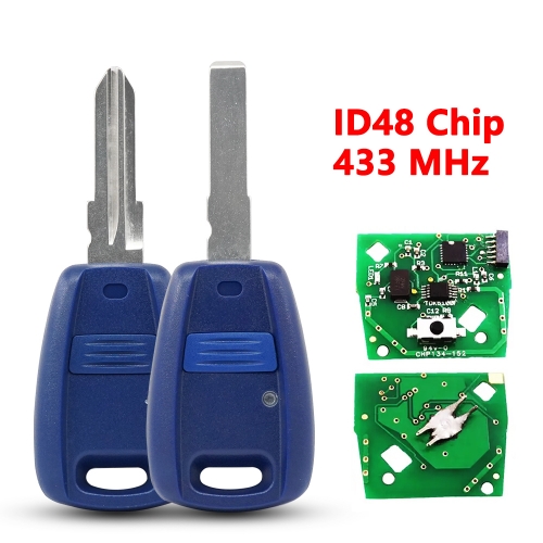 (433Mhz)1 Button ID48 Chip Remote Key for Fiat ZedFull