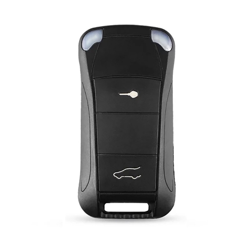 2 Buttons Flip Remote Key Shell Fob for Porsche Cayenne 2003+ uncut HU66 blade Folding Remote Car Key Case