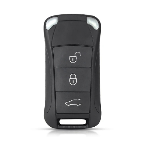 3 Buttons Flip Remote Key Shell Fob for Porsche Cayenne 2003+ uncut HU66 blade Folding Remote Car Key Case