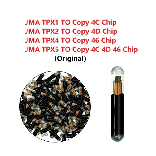 JMA TPX1/TPX2/TPX4/TPX5 Clone Transponder Chip To Copy 4C 4D 46 for TOYOTA NISSAN FORD HYUNDAI KIA MAZDA LEXUS SUZUKI