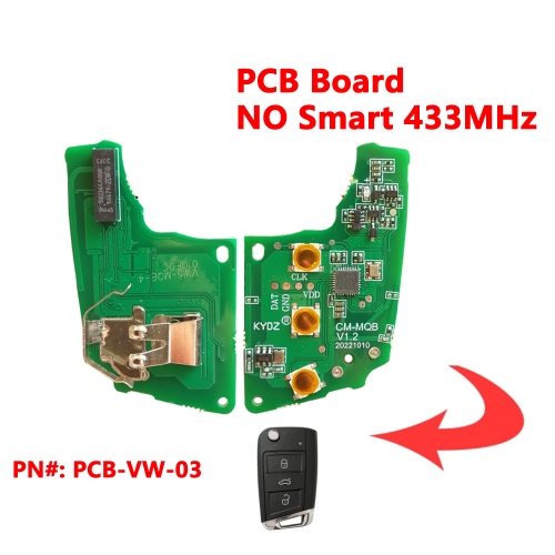 3 Buttons 433mhz PCB Board For VW MQB NO Smart