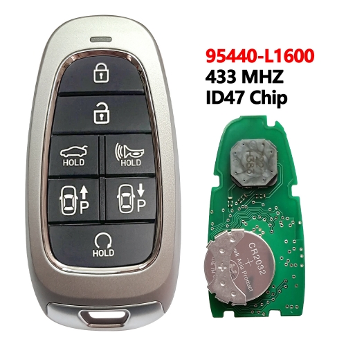 (433Mhz)95440-L1500 7 Buttons ID47 Chip Remote Car Key for Hyundai Sonata 2020+