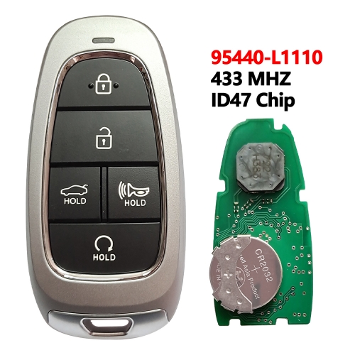 (433Mhz)95440-L1110 5 Buttons ID47 Chip Remote Car Key for Hyundai Sonata 2020+