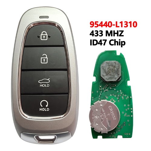 (433Mhz)95440-L1310 4 Buttons ID47 Chip Remote Car Key for Hyundai Sonata 2020+
