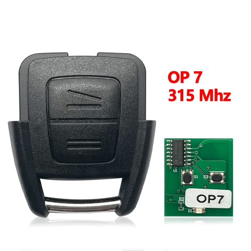 2 Button Remote Key 315mhz For Opel OP7