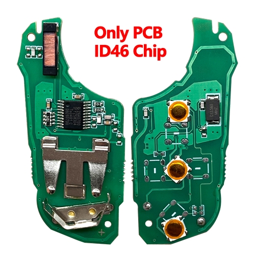 (433Mhz)3B ID46 Chip  Remote Car Key  For Peugeot Citroen DS Style Only PCB Board