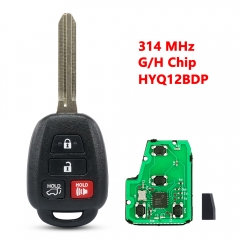 (314Mhz)HYQ12BDP 3+1(SUV) Buttons G/H Chip Remote Key for Toyota