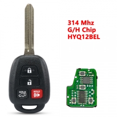 (314Mhz)HYQ12BEL 3+1(SUV) Buttons G/H Chip Remote Key for Toyota