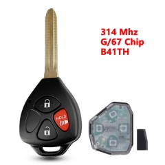 (314Mhz)B41TH 2+1 Buttons G/67 Chip Remote Key for Toyota