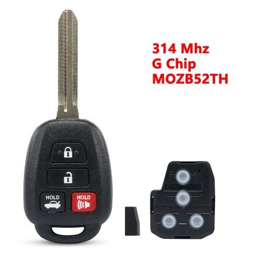 (314Mhz)MOZB52TH 3+1(CAR) Buttons G Chip Remote Key for Toyota