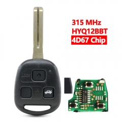 (315Mhz)HYQ12BBT 3 Buttons 4D67 Chip Remote Key for Toyota TOY48 Blade