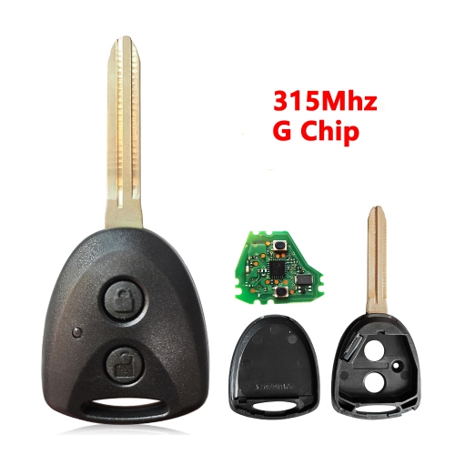 (315Mhz)2 Buttons G Chip Remote Key for Toyota TOY43 Blade