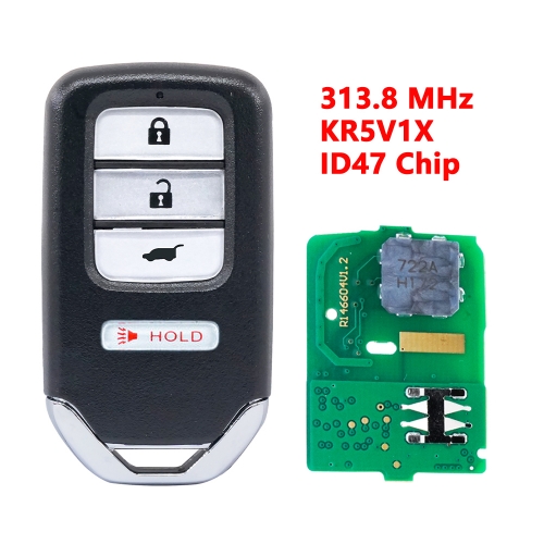 （313.8 Mhz) KR5V1X 4 Buttons Remote Key ID47 for Honda