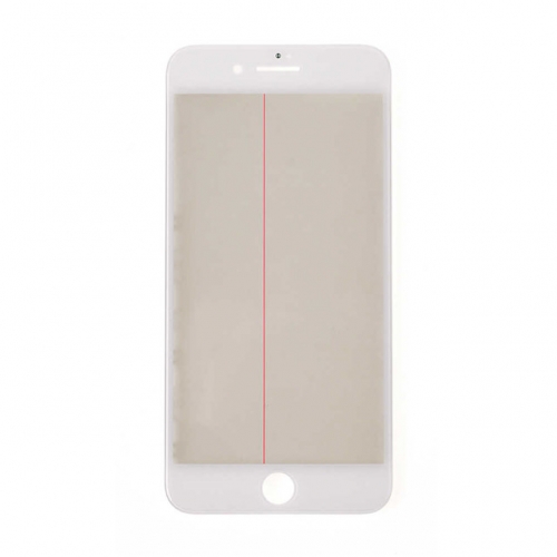 Glass Lens with Front Bezel OCA Glue Sheet and Polarizer Film For Apple iPhone 8 Plus - White