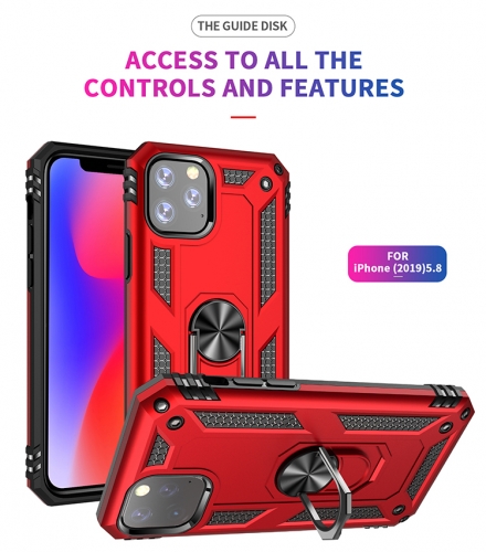 Shockproof Protective Luxury Magnetic Car Phone Case With Ring Holder For iPhone11 pro