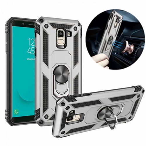Shockproof Protective Luxury Magnetic Car Phone Case With Ring Holder For  For SAMSUNG