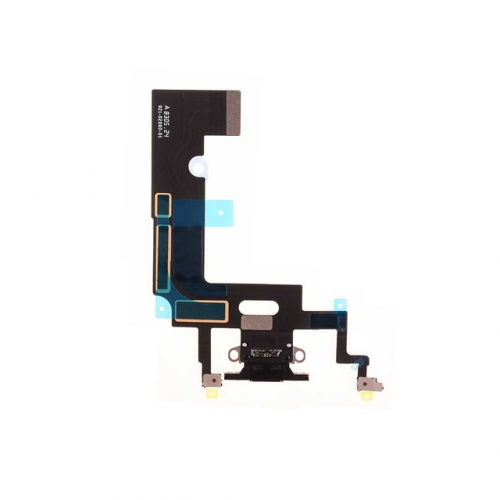 Charging Port Flex Cable Replacement For Apple iPhone XR - Black -OEM NEW