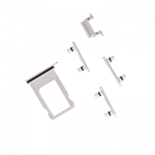 Side Button Set with SIM Card Tray For Apple iPhone 6 Plus - Sliver-OEM NEW