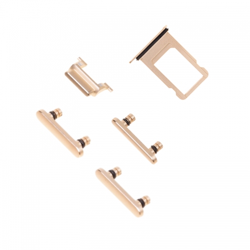 Side Button Set with SIM Card Tray For Apple iPhone 6 Plus- Gold-OEM NEW