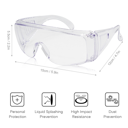 Personal Protective Cycling Glasses Eyewear with Anti Fog Scratch Resistant Lens with Prescription Glasses