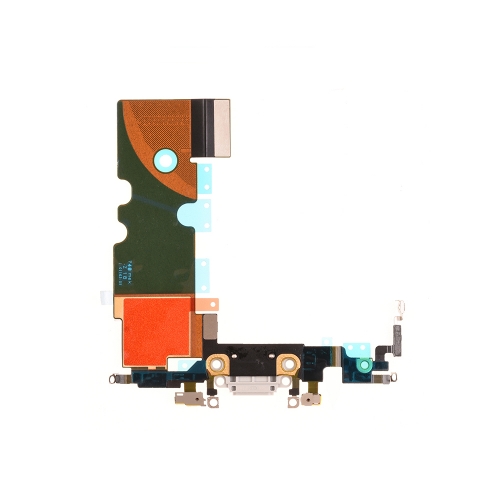 Charging Port Flex Cable Replacement For Apple iPhone 8 - White - AAA