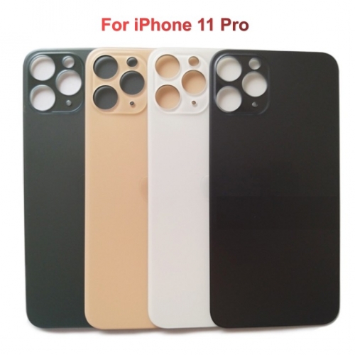 Back Glass Cover With Big Camera Hole Replacement For Apple iPhone 11 Pro - Silver/Gold/Midnight Green/Space Grey - AA