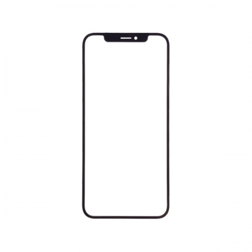 Front Glass Lens With Frame and OCA Replacement for Apple iPhone XR - Black - AAA