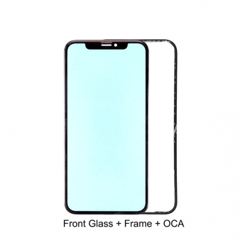 Front Glass with Frame Bezel assembled OCA Film Replacement for iPhone XR - AAA