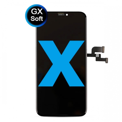 GX Soft OLED Display and Touch Screen Digitizer Assembly with Frame Replacement For Apple iPhone X - Black