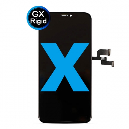 GX Rigid OLED Display and Touch Screen Digitizer Assembly with Frame Replacement For Apple iPhone X - Black
