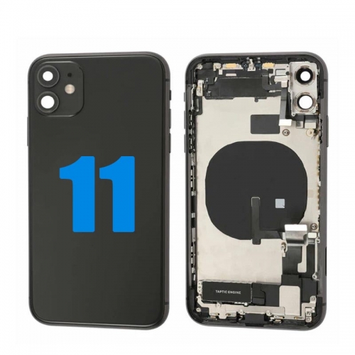 Back Cover Housing for iPhone 11 Middle Frame Chassis Battery Door Rear Cover Body with Parts Assembly Replacement