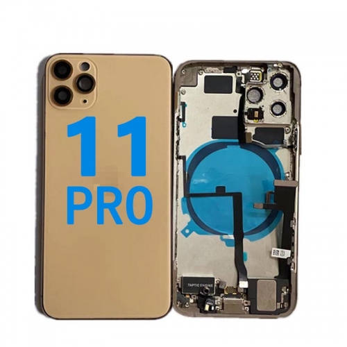 Back Cover Housing for iPhone 11 Pro Middle Frame Chassis Battery Door Rear Cover Body with Parts Assembly Replacement