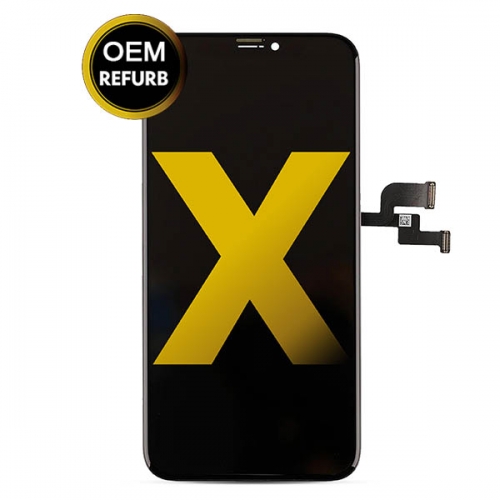 OLED Display and Touch Screen Digitizer Assembly with Frame Replacement For Apple iPhone X - OEM Refurb