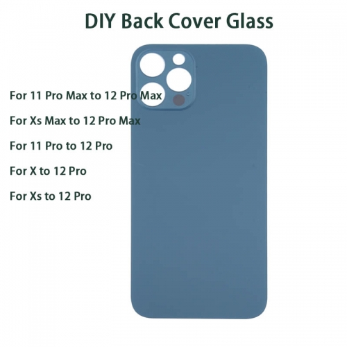Back Glass Cover With Big Camera Hole Replacement For DIY Housing iPhone X/XS/Max/11Pro/MaxConvert To iPhone 12 Pro/Max