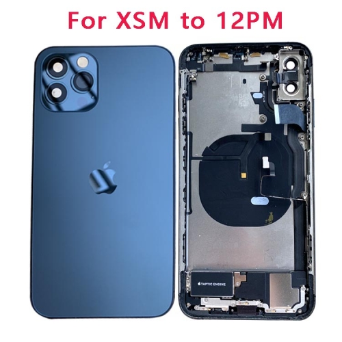 DIY Housing Assembly Rear Back Chassis Housing For iPhone XS Max Convert to iPhone 12 Pro Max
