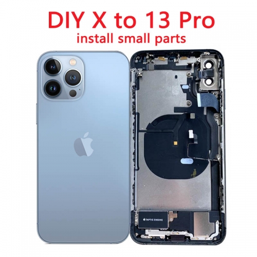 DIY Housing Assembly Rear Back Chassis Housing For iPhone X Convert to iPhone 13 Pro