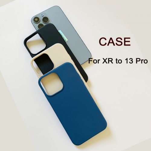 Silicone Case Protective Cover For DIY iPhone XR Convert iPhone 13 Pro