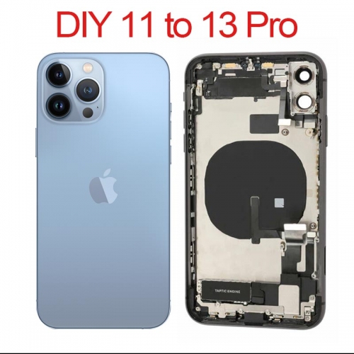 DIY Housing Assembly Rear Back Chassis Housing For iPhone 11 Convert to iPhone 13 Pro