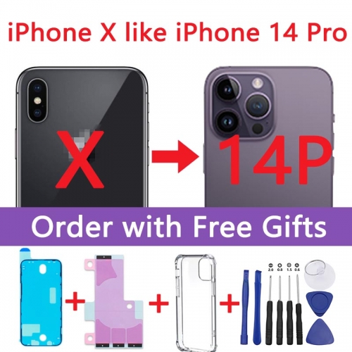 DIY Back Cover Housing For Apple iPhone X Convert into Apple iPhone 14 Pro, iPhone X Like iPhone 14 Pro Housing