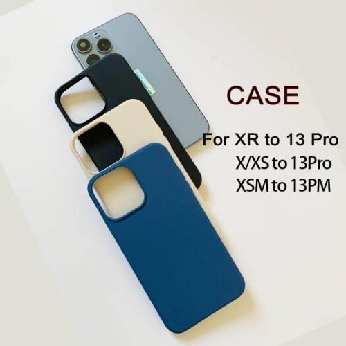 Silicone Case Protective Cover For DIY iPhone XR to 13 Pro, X/XS to 13 Pro, Xs Max to 13 Pro Max