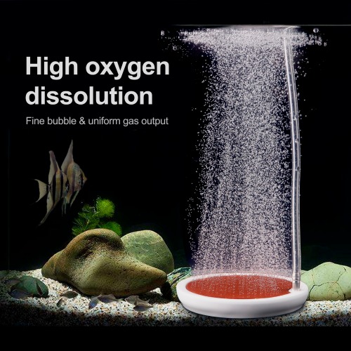 Fine air bubbles diffuser aquarium air stone disc with shell and sucker for hydroponics aquarium tank pump