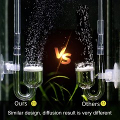 UUIDEAR CO2-Diffusor aus Glas mit geradem Mund