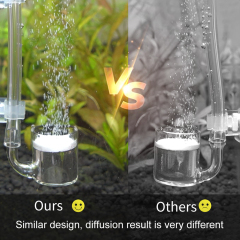 UUIDEAR CO2-Diffusor aus Glas mit flachem Boden