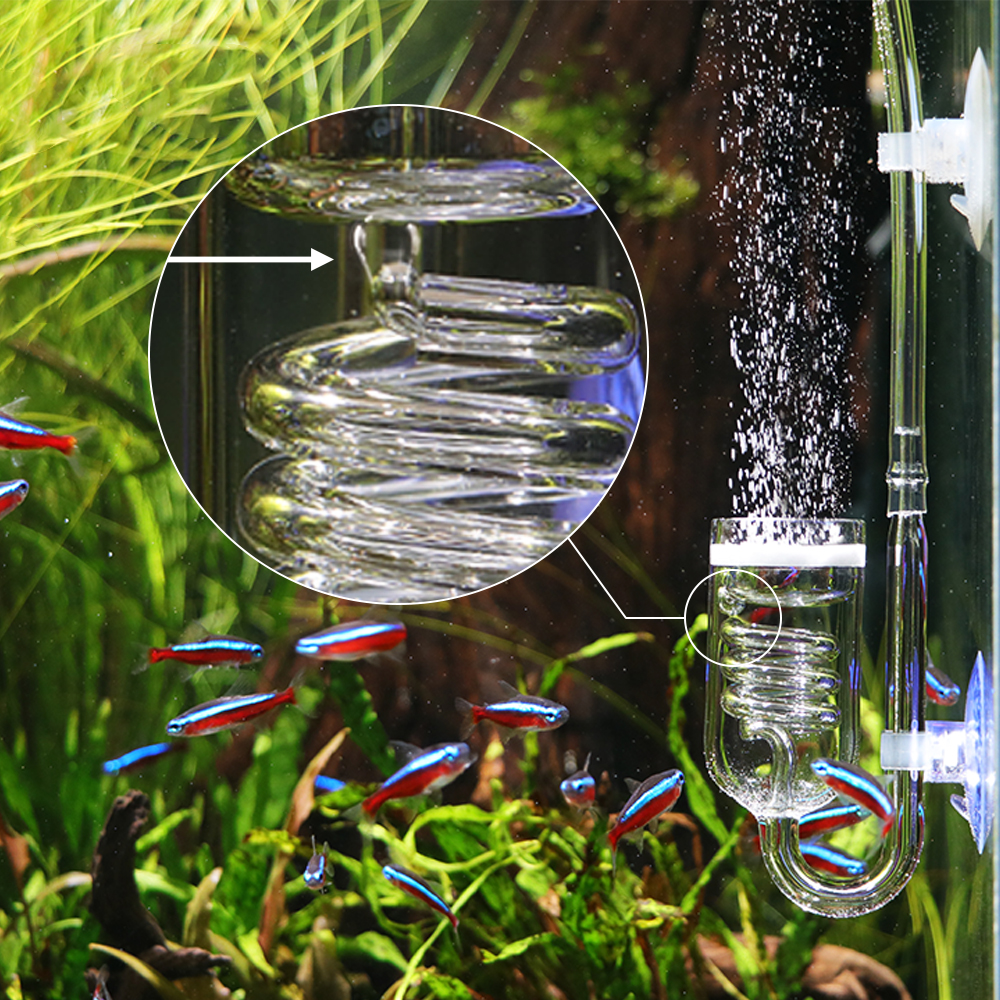 UUIDEAR トリプル スパイラル ガラス co2 ディフューザー