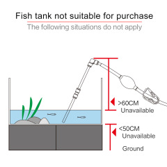 UUIDEAR tanque de peixes de aquário sifão limpador de cascalho trocador de água