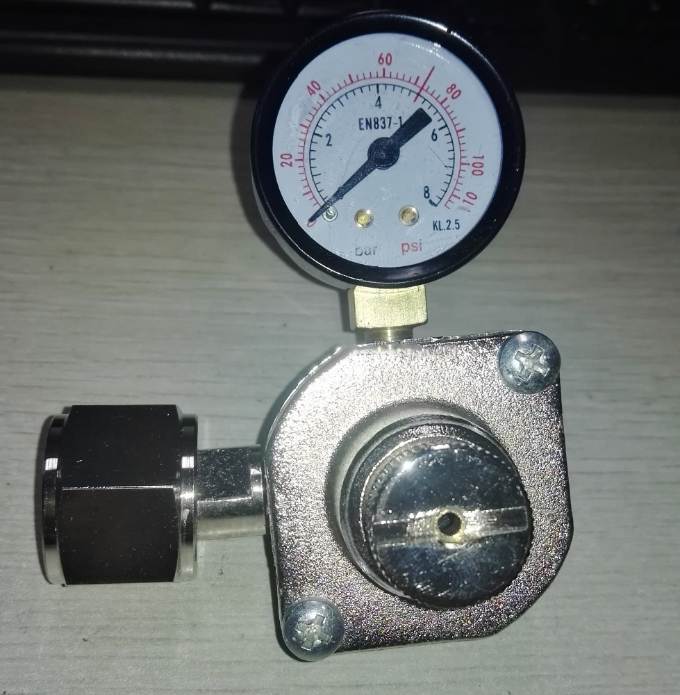 High Quality TR-04 Brass CO 2 High Pressure Gas Regulator With 1 Pressure Gauge