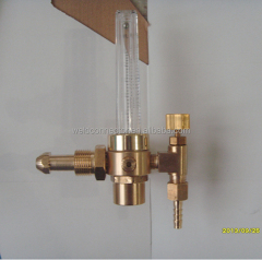 High Quality W-100 Brass CO2 / Argon Gas High Pressure Regulator With Pressure Gauge and Flowmeter for Gas Cutting and Welding